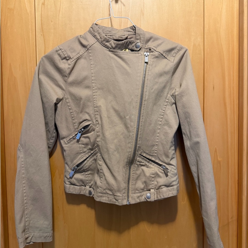 Women's Light Tan Utility Moto Jacket